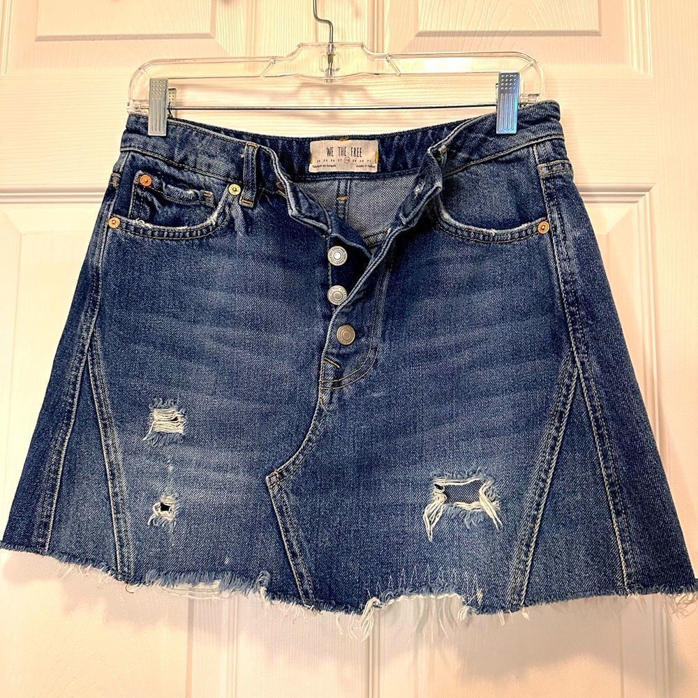 We The Free Denim Skirt